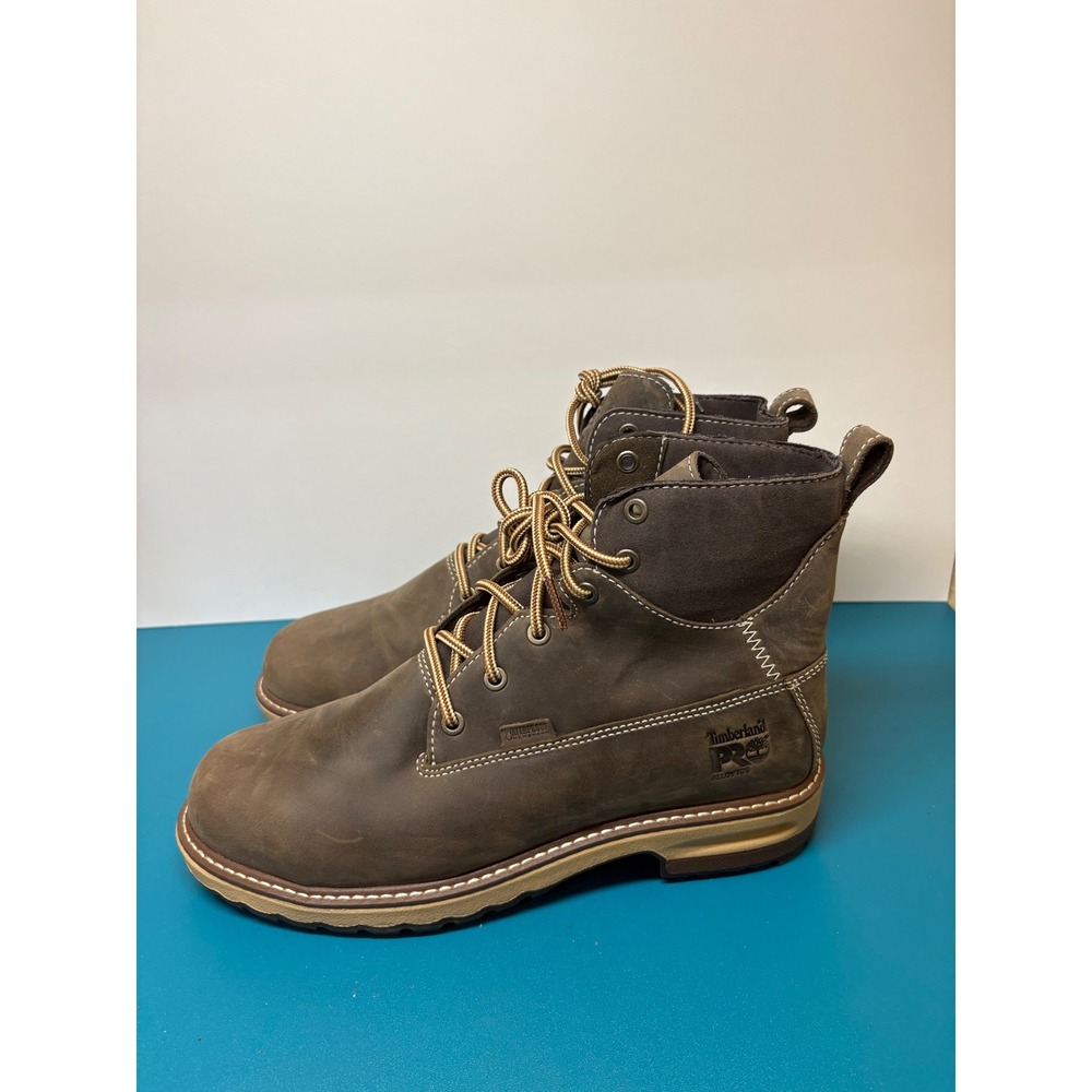 Timberland PRO Hightower 6" Womens Brown Leather Alloy Toe Waterproof Boot A1K1T